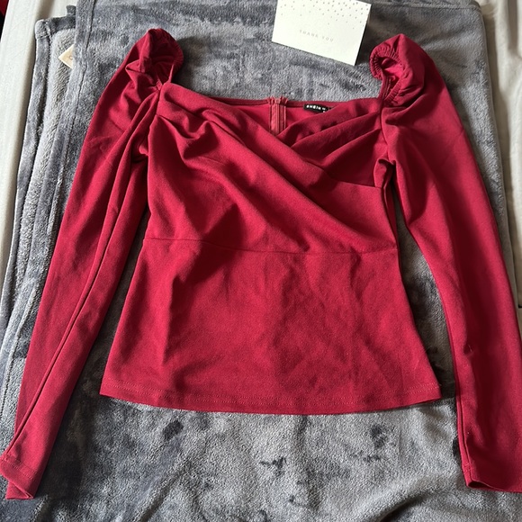 ❣️3/$30 SHEIN sweetheart wrap front top. - Picture 3 of 6